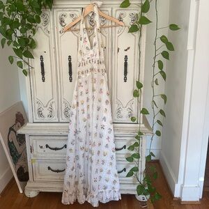 Rare Vintage 1970s Floral Maxi Dress by The Market - Size Sm